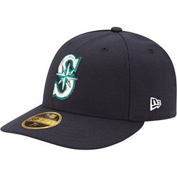 New Era Men's Seattle Mariners 59Fifty Game Navy Low Crown Authentic Hat