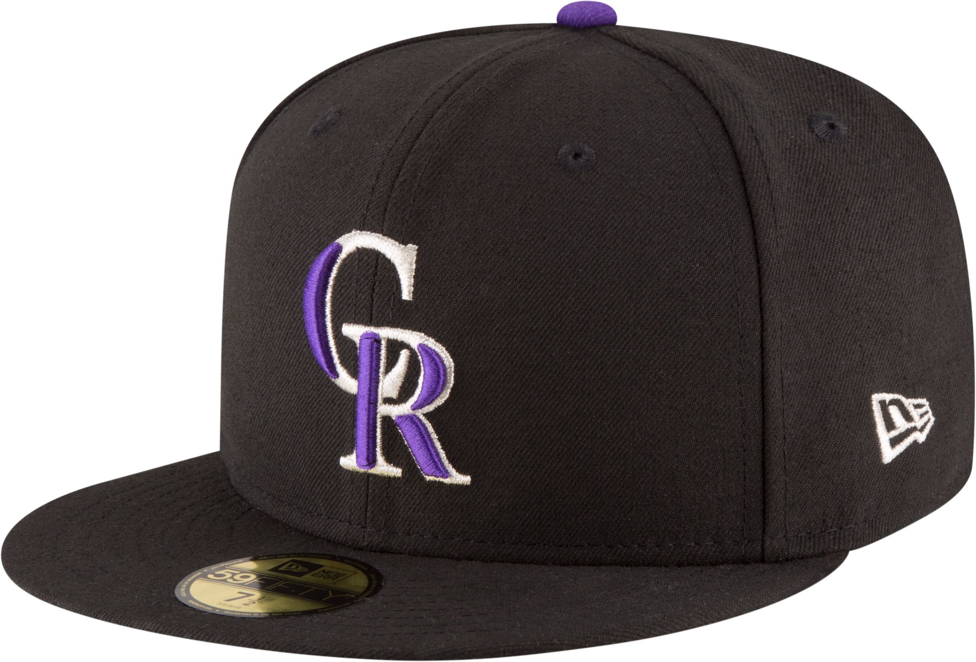 Dick's Sporting Goods New Era Men's Colorado Rockies 59Fifty Alternate  Black Authentic Hat