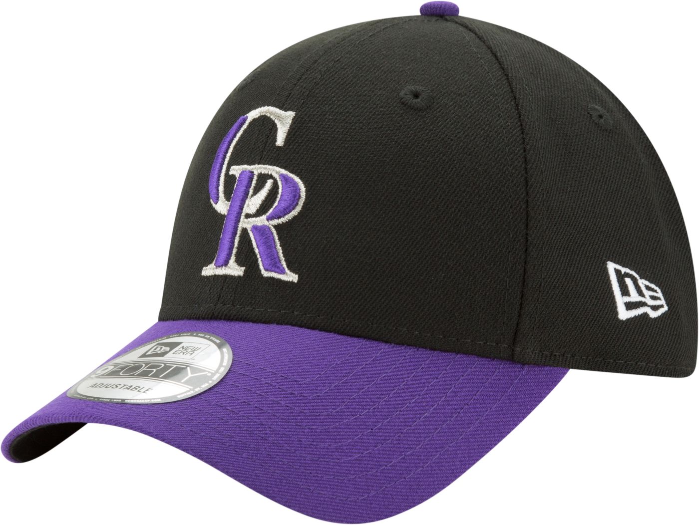 New Era Men's Colorado Rockies 9Forty Black Adjustable Hat DICK'S