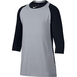 Soffe Men's Raglan Sleeve Baseball Jersey, Size: Small, White/Teal