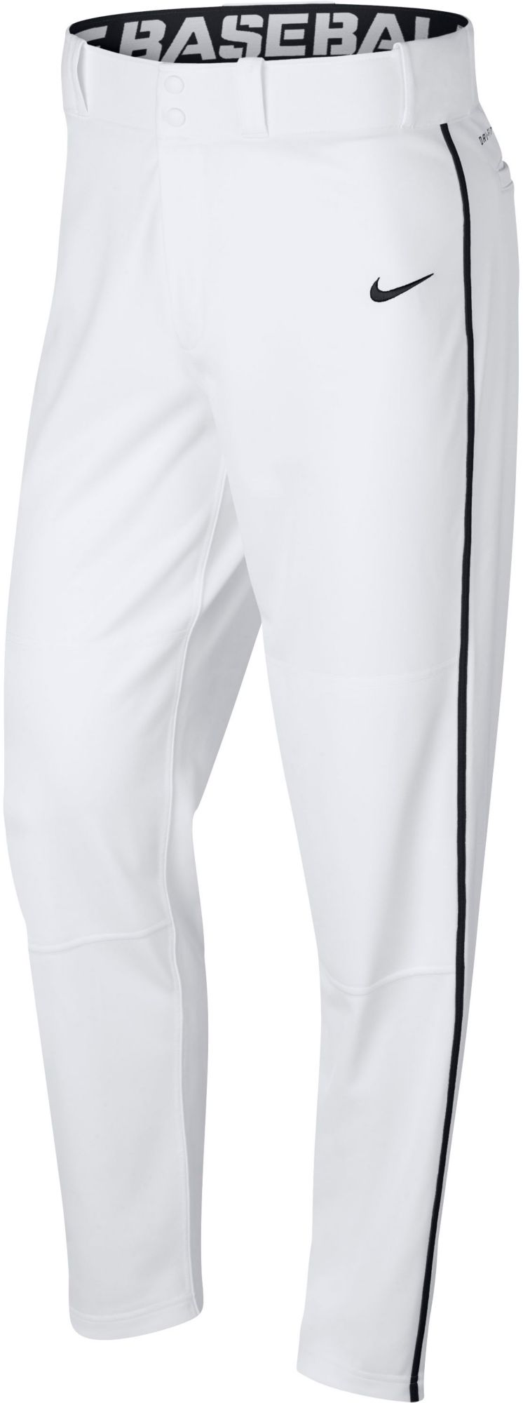 nike baseball pants white with navy piping