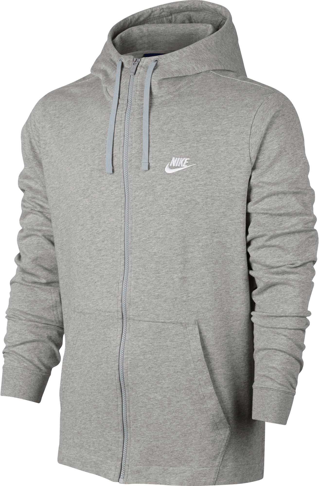 grey nike zip up hoodie mens
