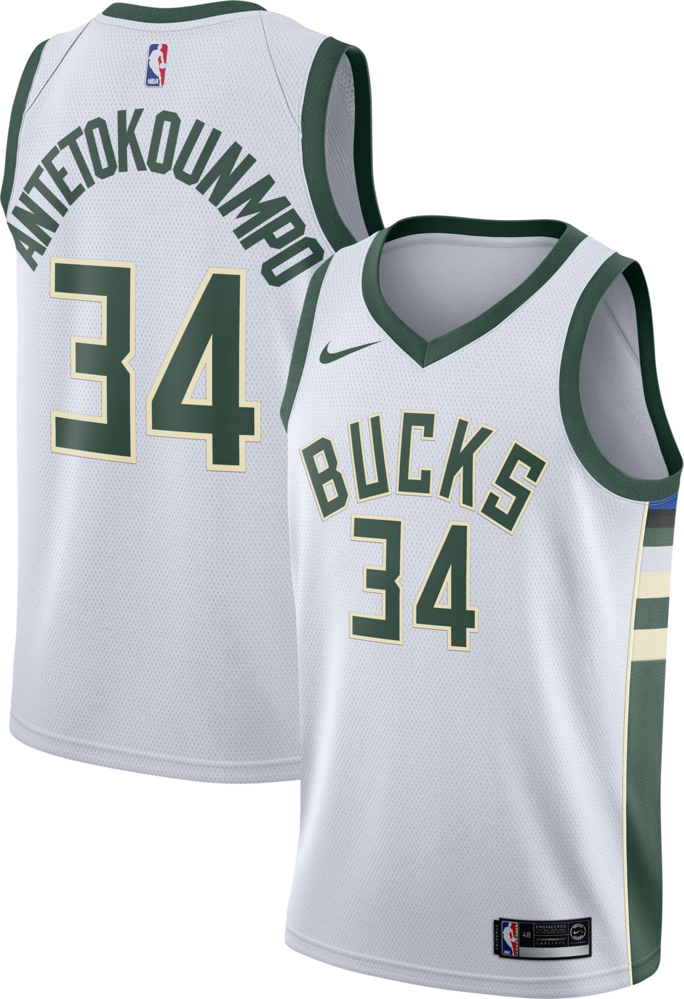 NEW Giannis Antetokounmpo Nike Milwaukee Bucks Icon Edition Jersey