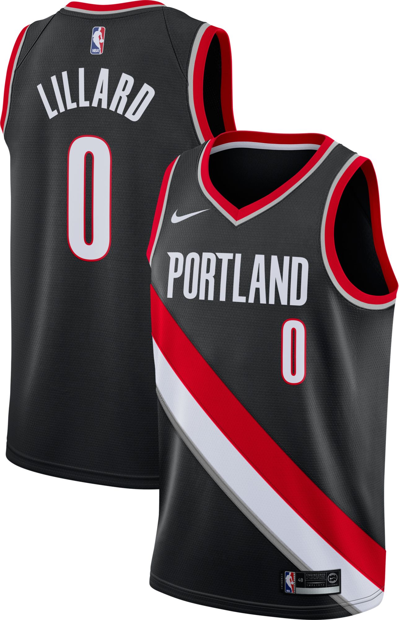 damian lillard stitched jersey