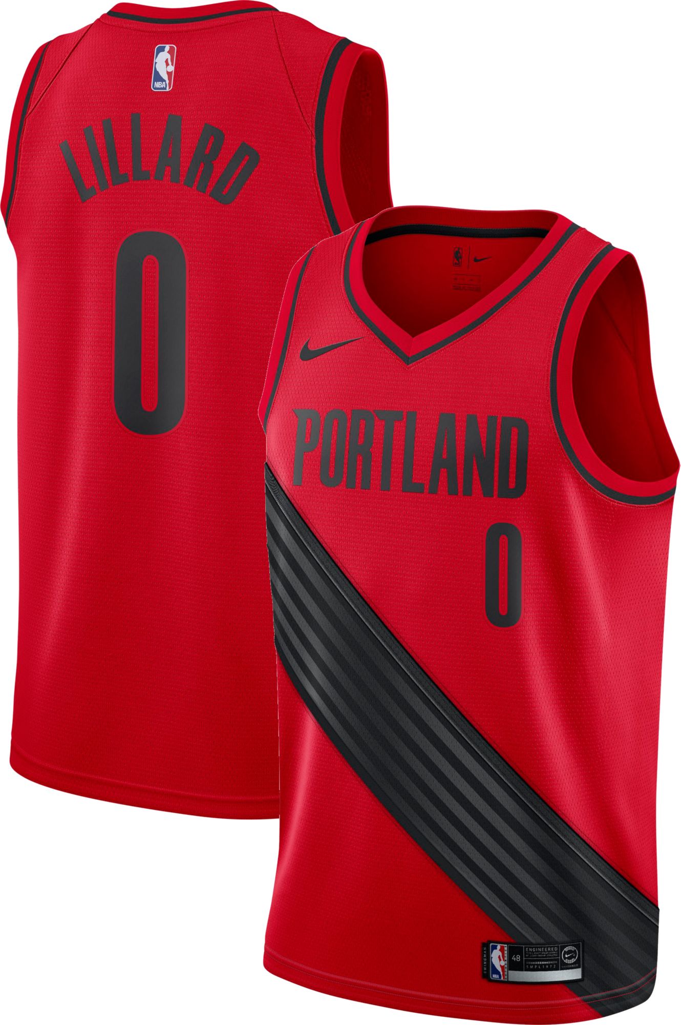 damian lillard jersey red