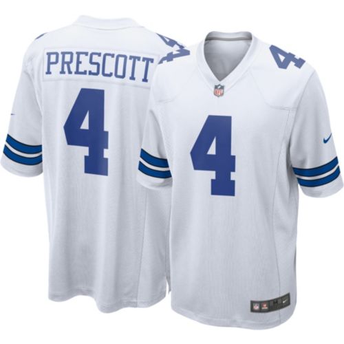 Nike Men's Dallas Cowboys Dak Prescott #4 Vapor White Limited