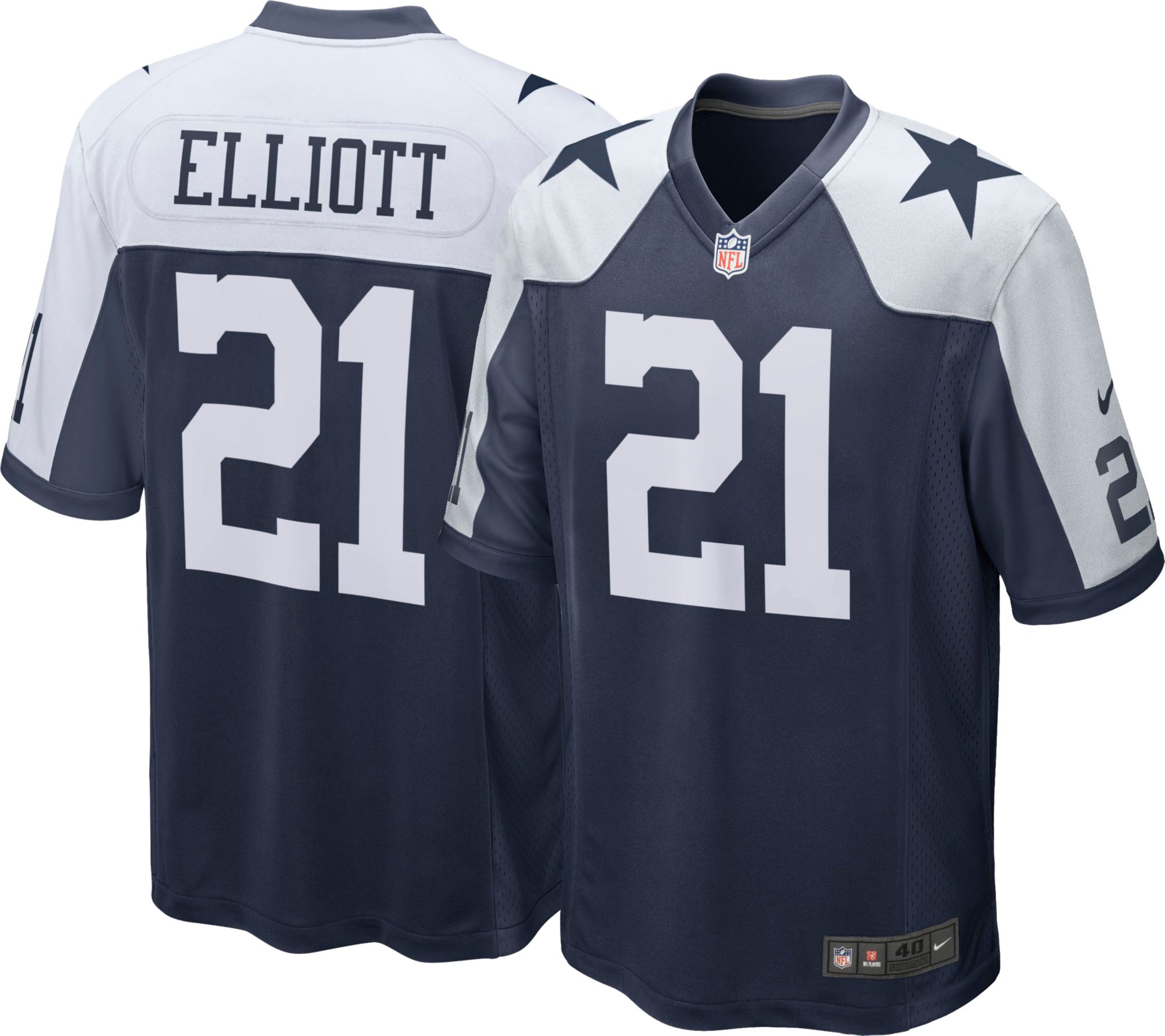 dallas cowboys ezekiel elliott nike game replica throwback jersey