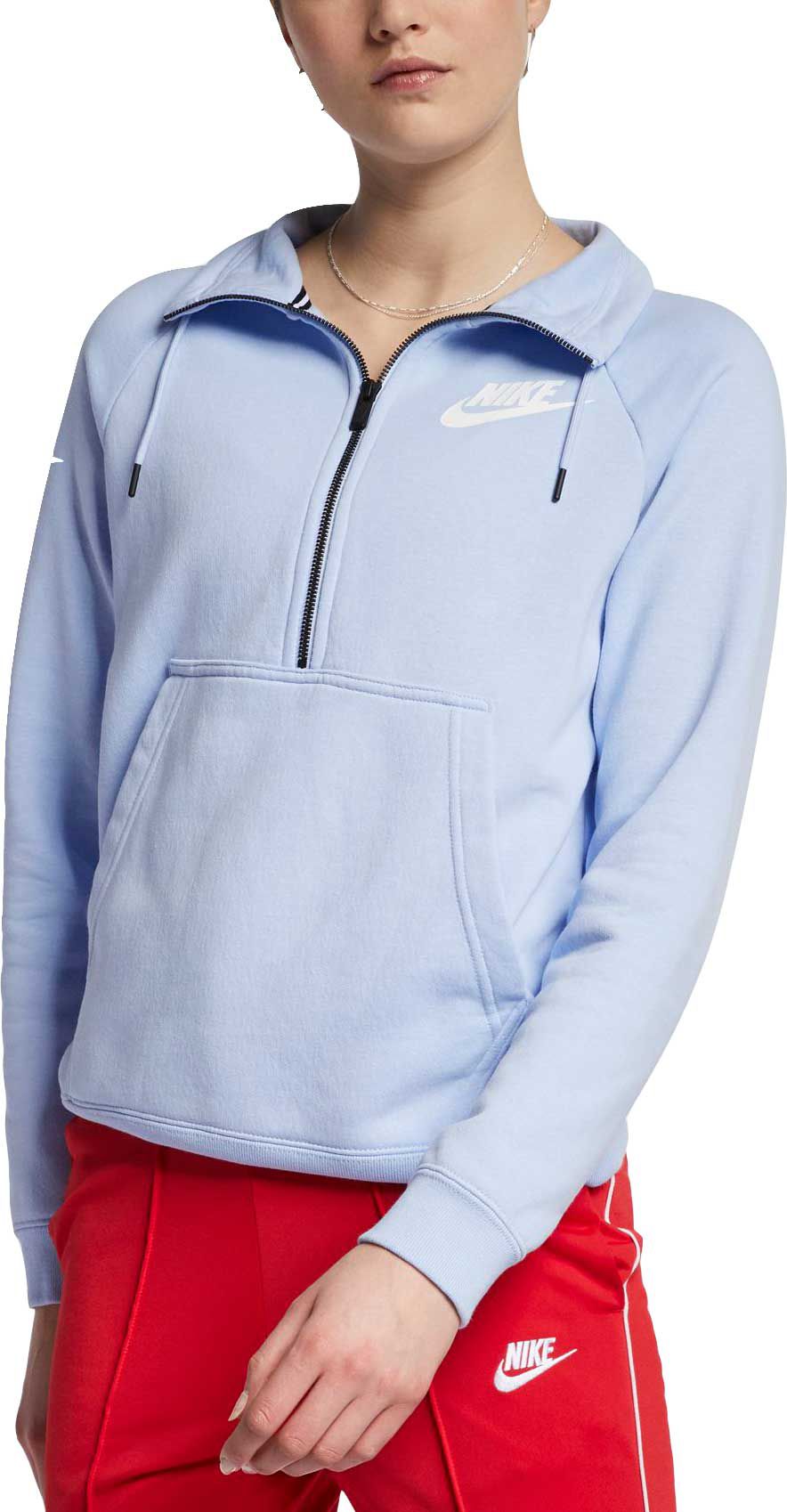 womens light blue nike hoodie