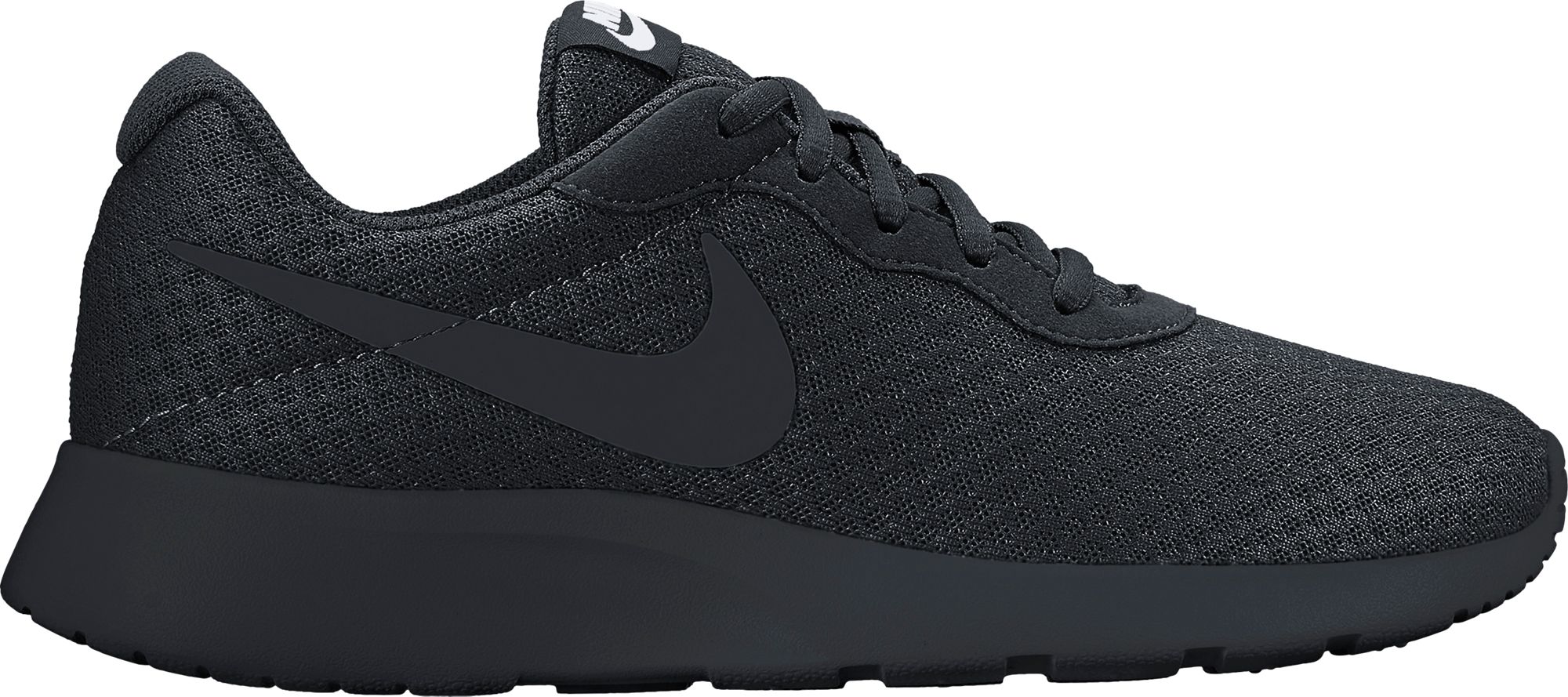 solid black nike shoes