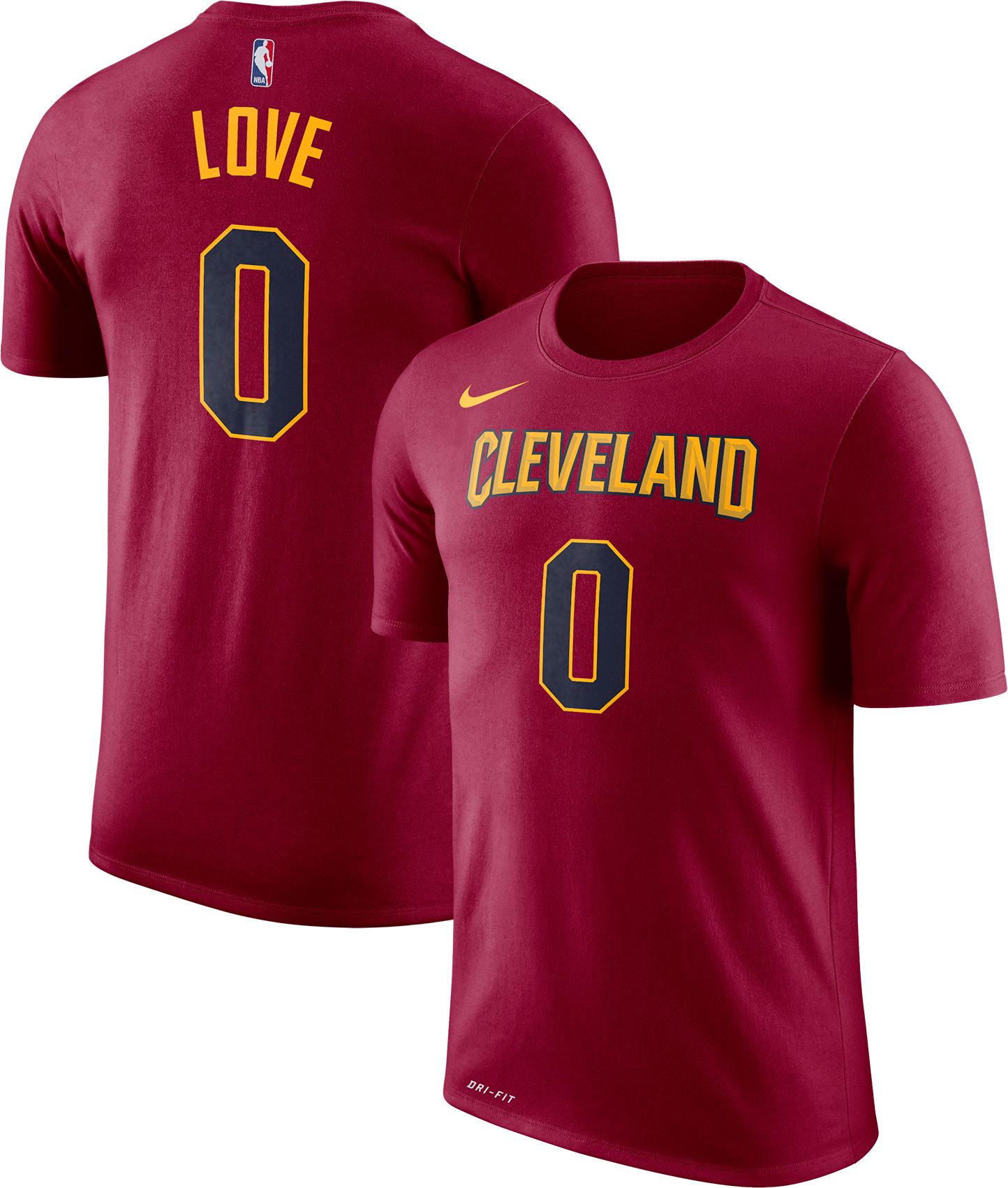 Cleveland Youth #0 Dri-FIT Kevin Burgundy Cavaliers Nike T-Shirt Love