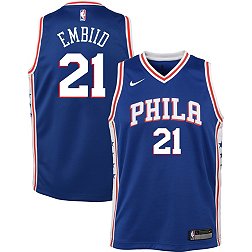 Dick's Sporting Goods Nike Youth 2021-22 City Edition Philadelphia 76ers  Tobias Harris #12 Blue Swingman Jersey