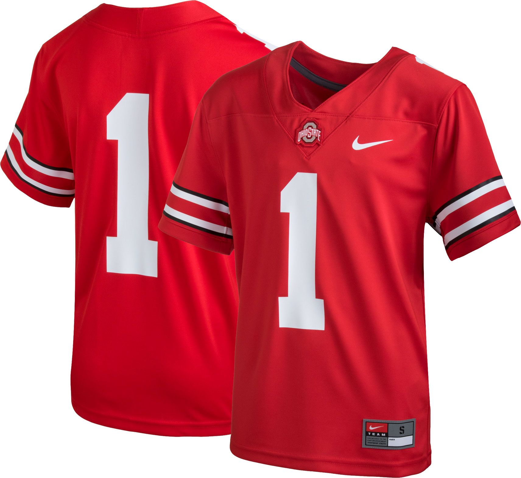 Nike Youth Ohio State Buckeyes #1 Scarlet Game Football Jersey