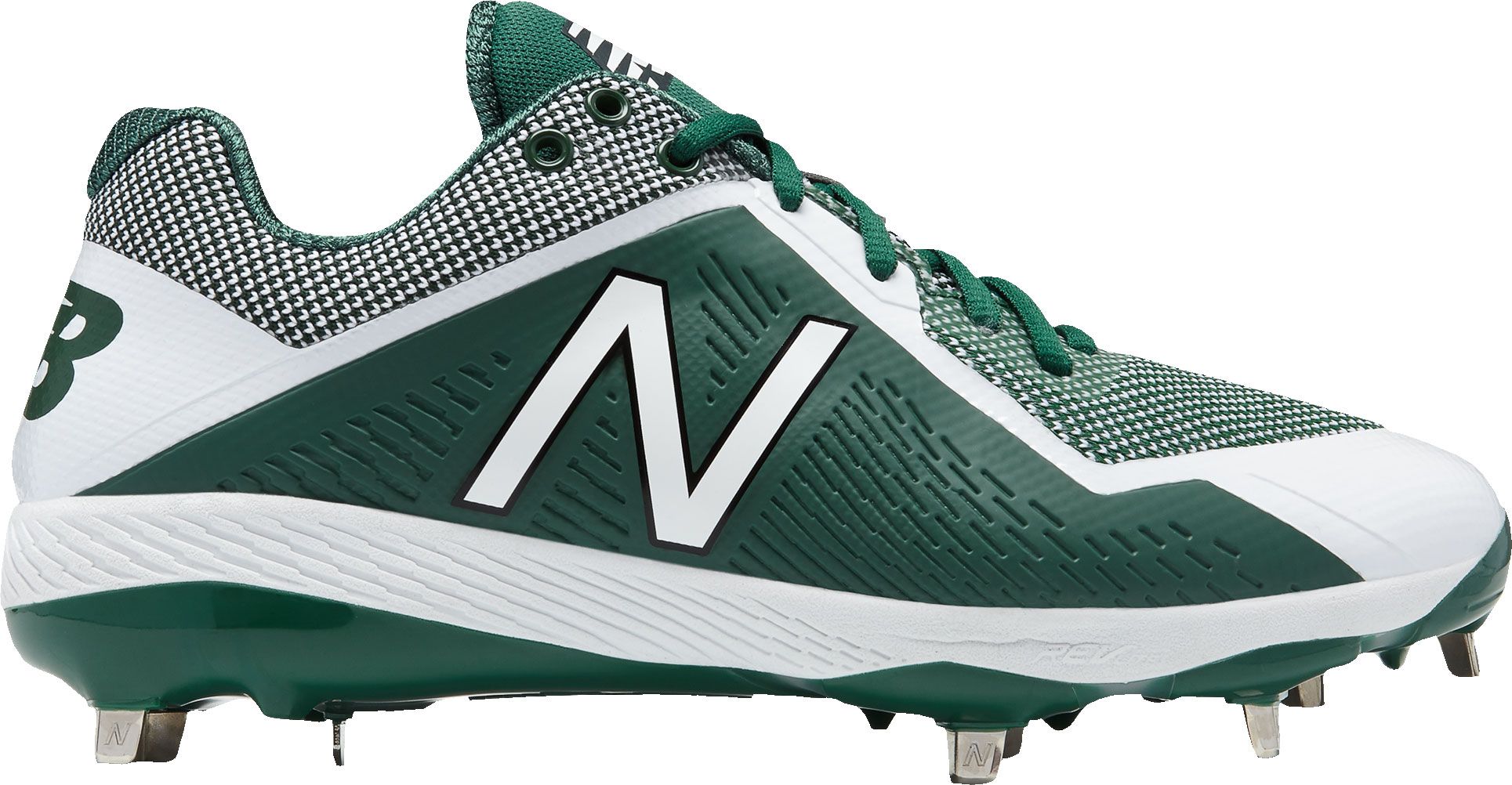green metal baseball cleats