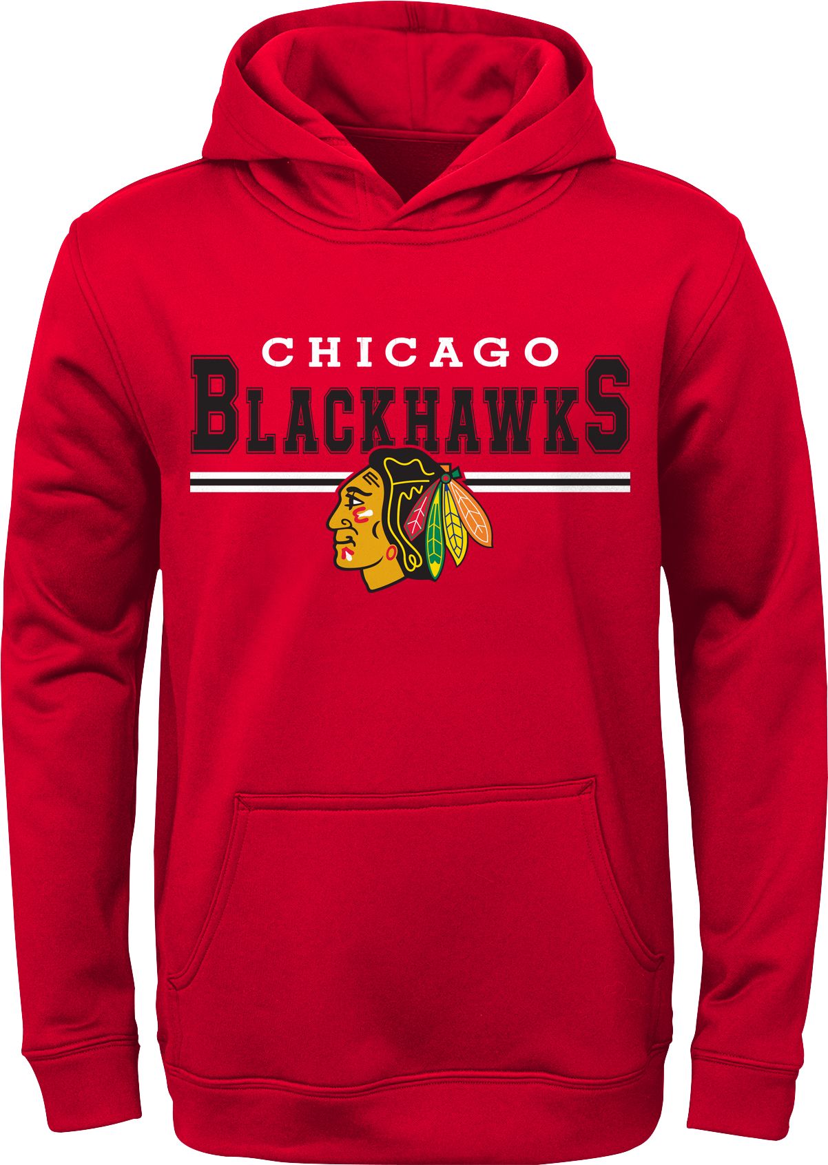 NHL Youth Chicago Blackhawks MVP Red Pullover Hoodie