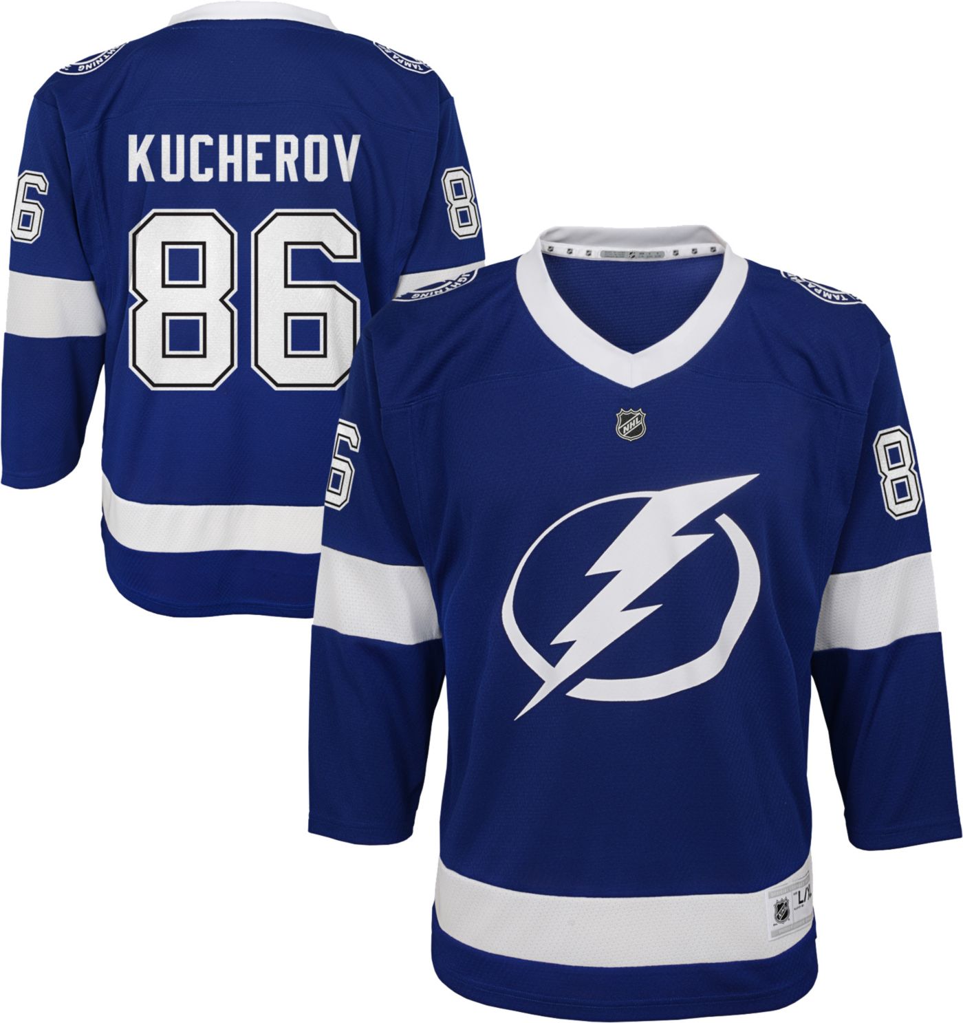 NHL Youth Tampa Bay Lightning Nikita Kucherov #86 Replica Home Jersey ...