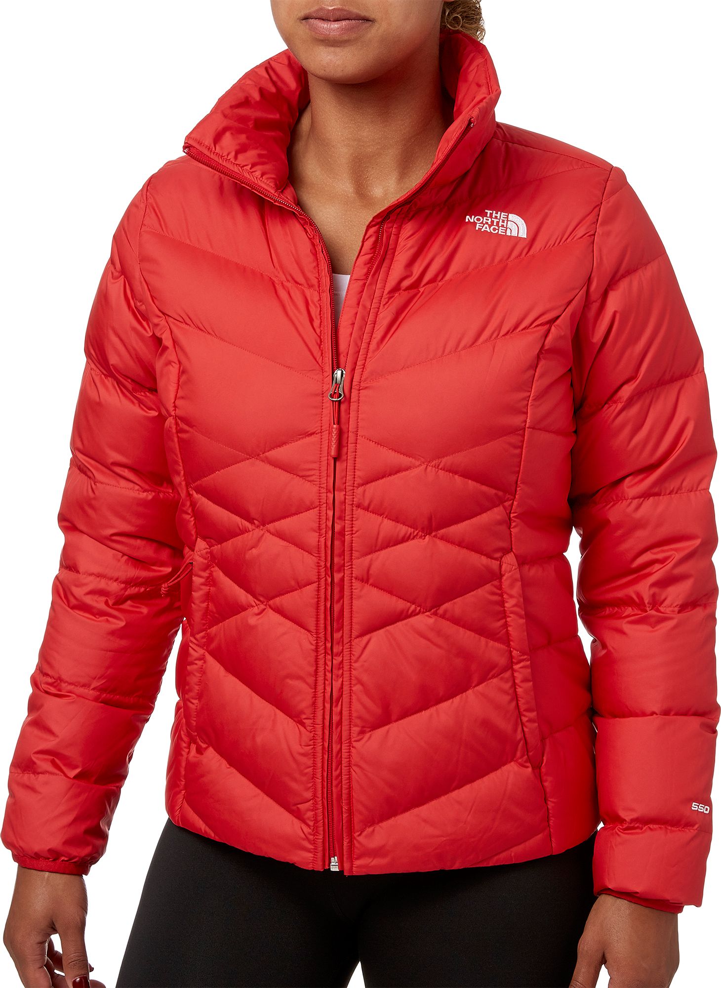 red north face coat womens