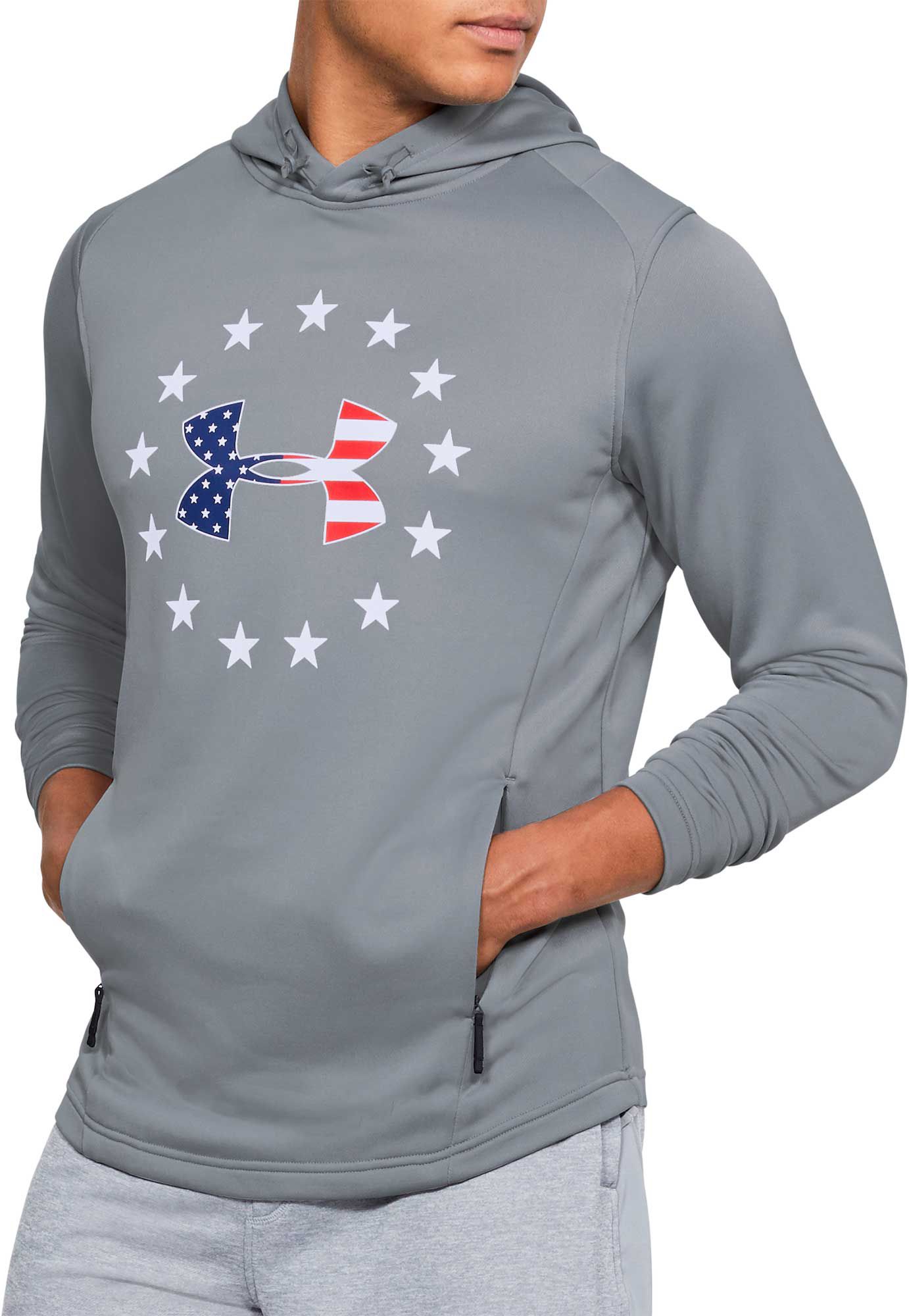 under armour women's armour fleece big flag logo hoodie