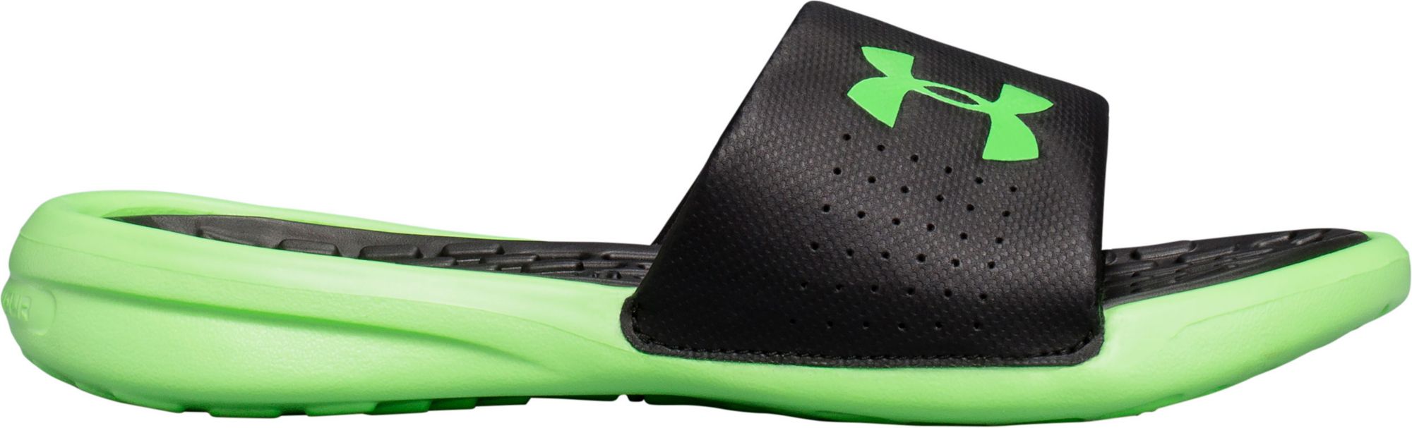 green under armour slides