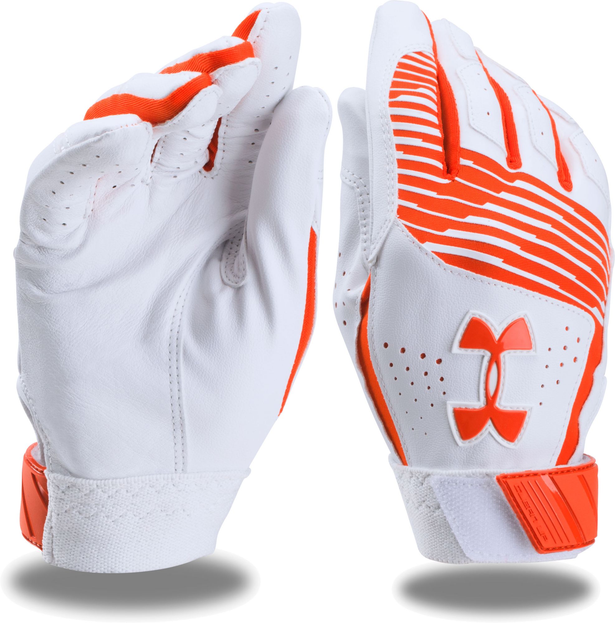 orange batting gloves