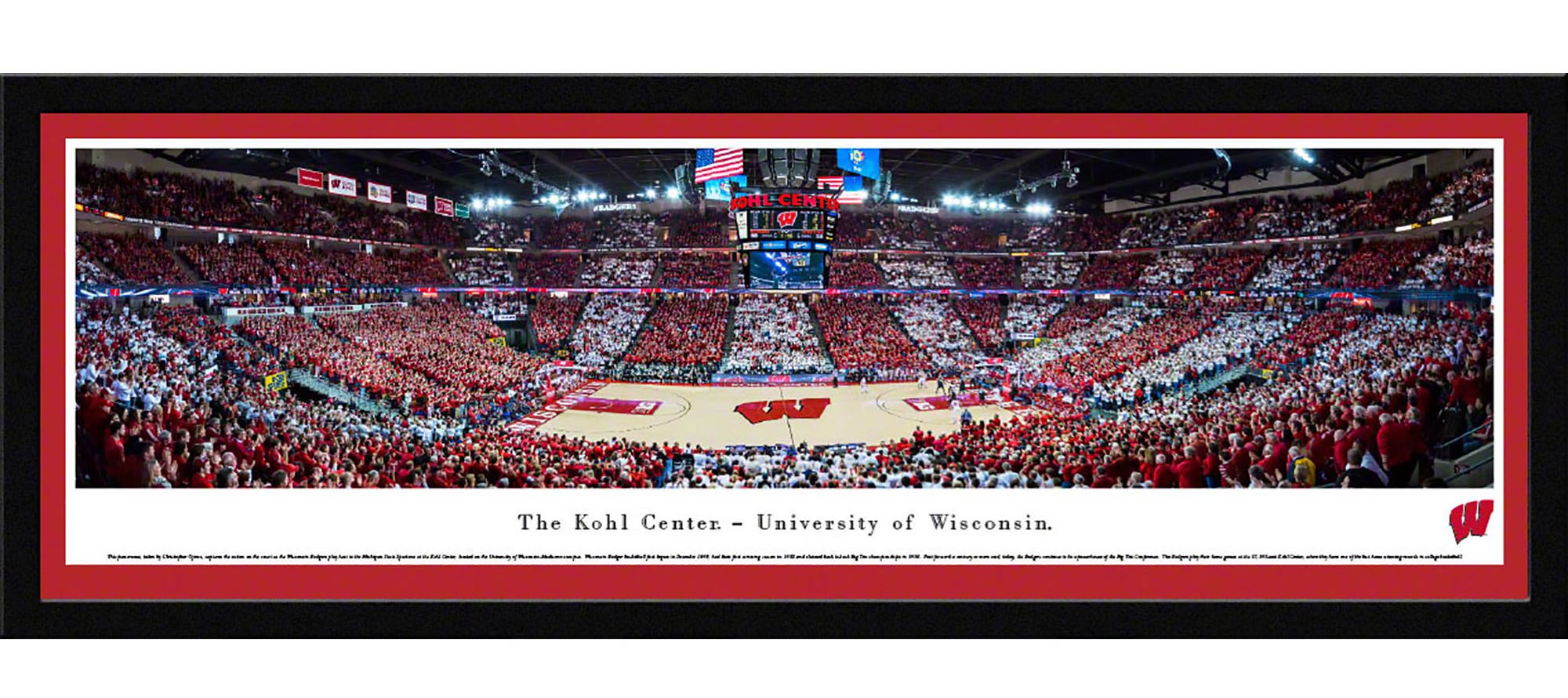 Blakeway Panoramas Wisconsin Badgers Framed Panorama Poster