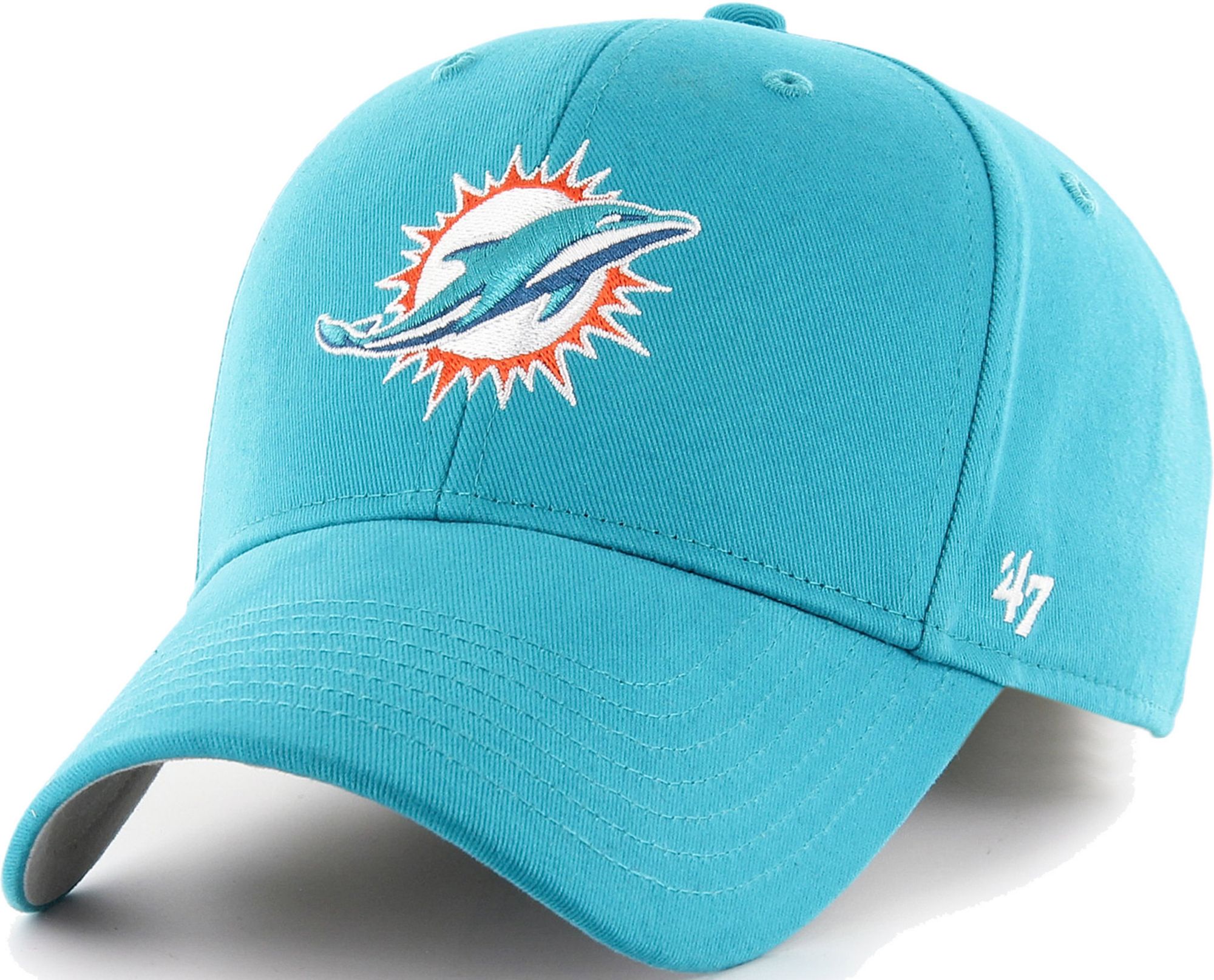 47 Brand / Men's Miami Dolphins Clean Up Aqua Adjustable Hat