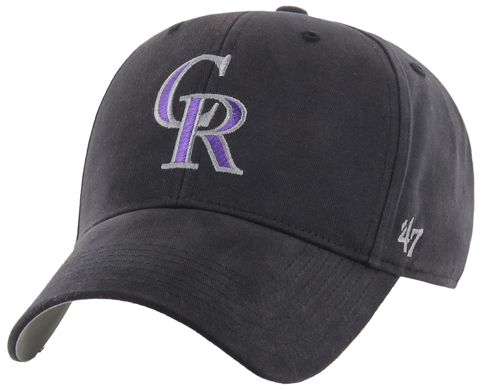 '47 Youth Colorado Rockies Black Basic MVP Adjustable Hat