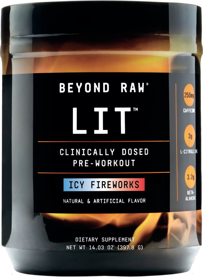 Gnc Beyond Raw Lit Pre Workout Icy Fireworks 30 Servings