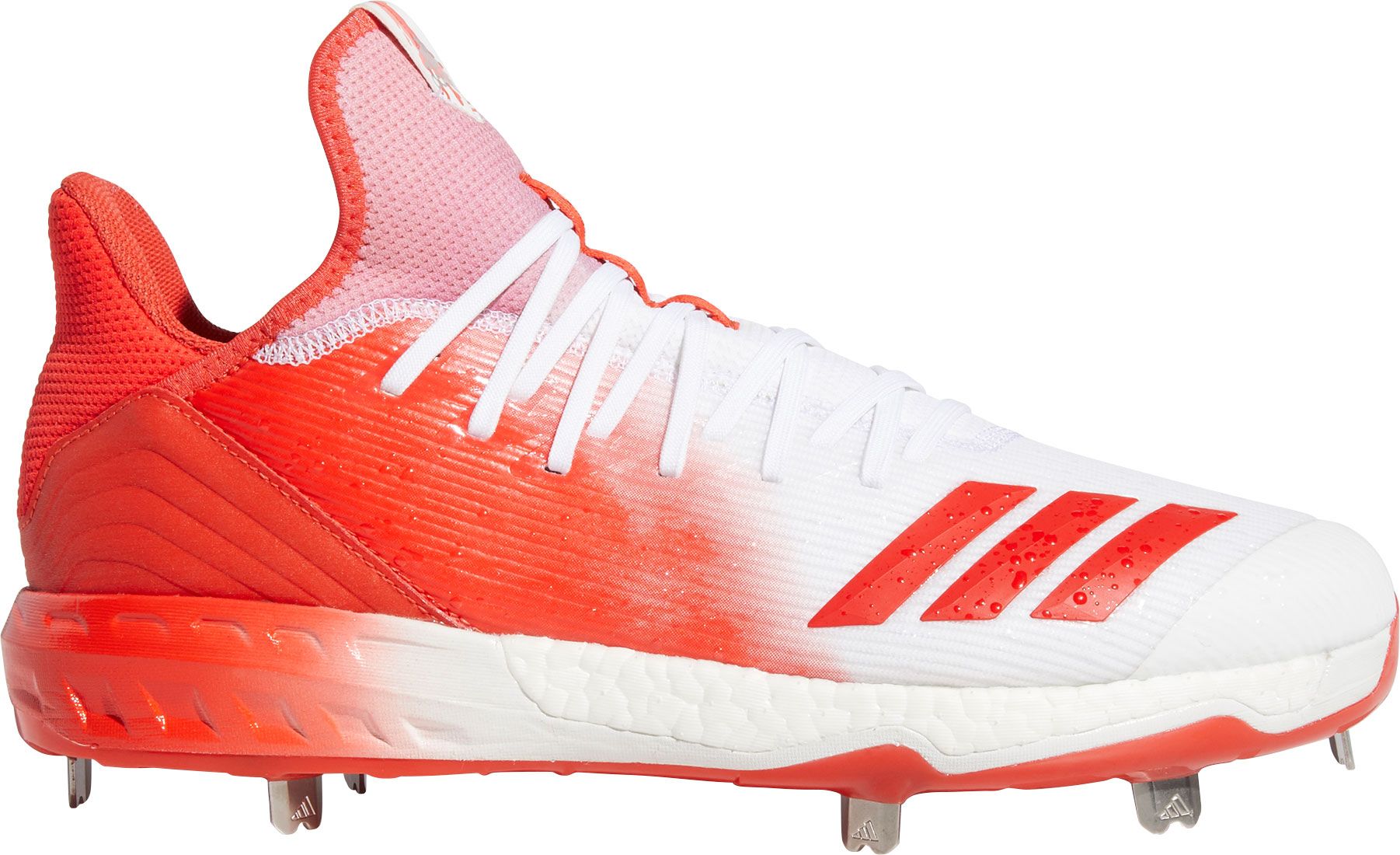 all red baseball cleats