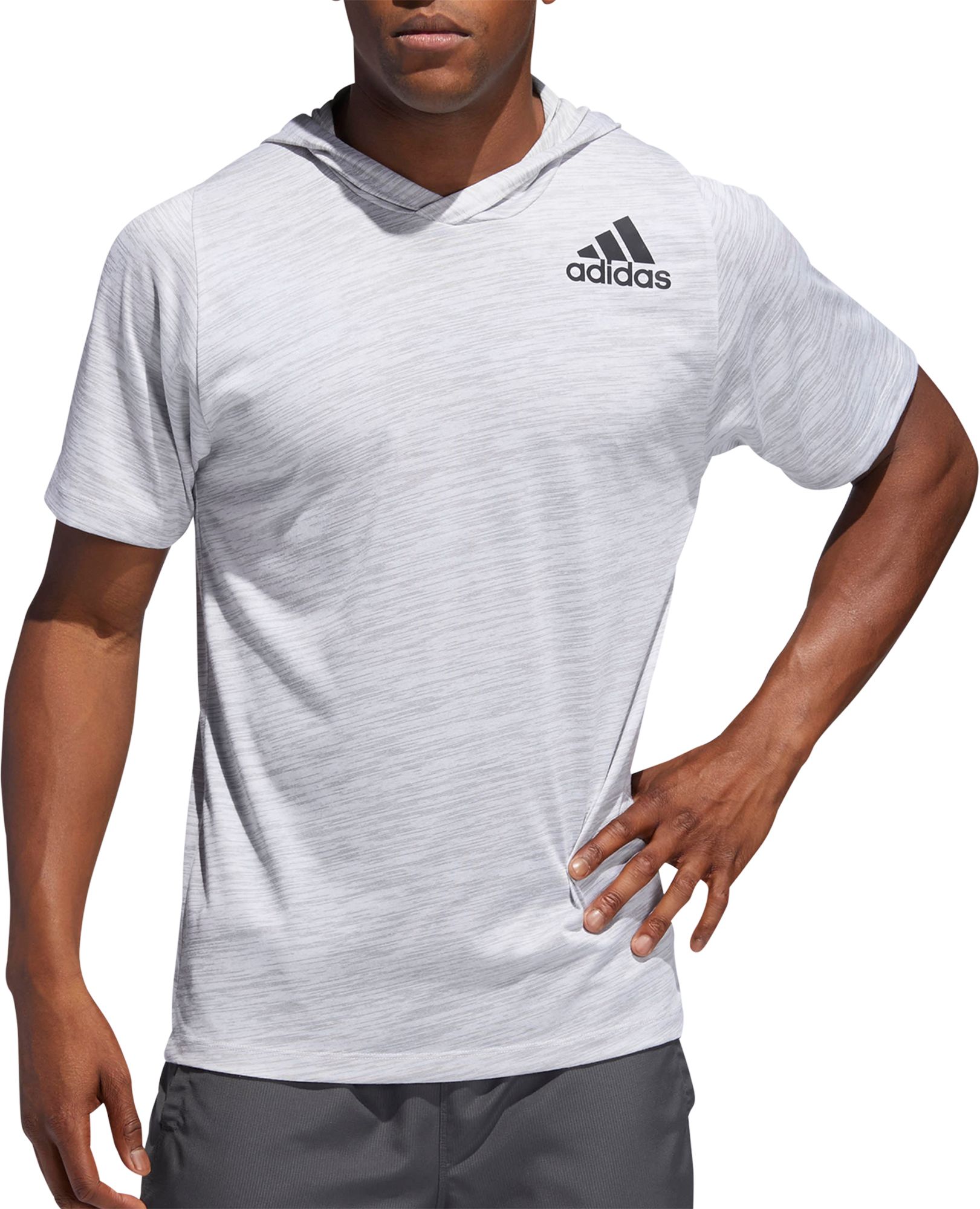 adidas short sleeve hoodie mens