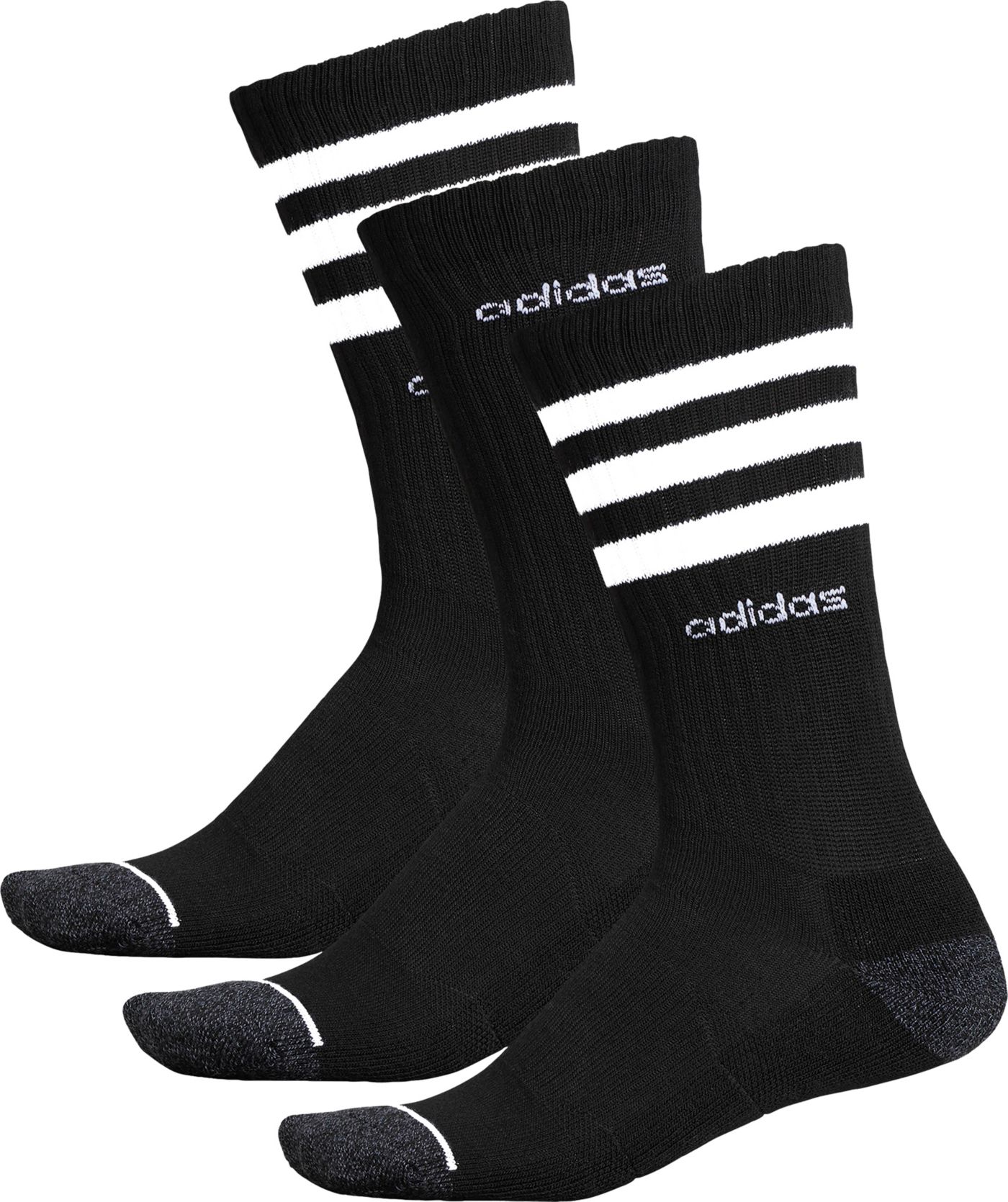 adidas Men's 3Stripe Crew Sock 3 Pack DICK'S Sporting Goods
