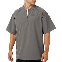 Wire2wire Men's Performance Short Sleeve Baseball Cage Jacket Grey/Grey S 