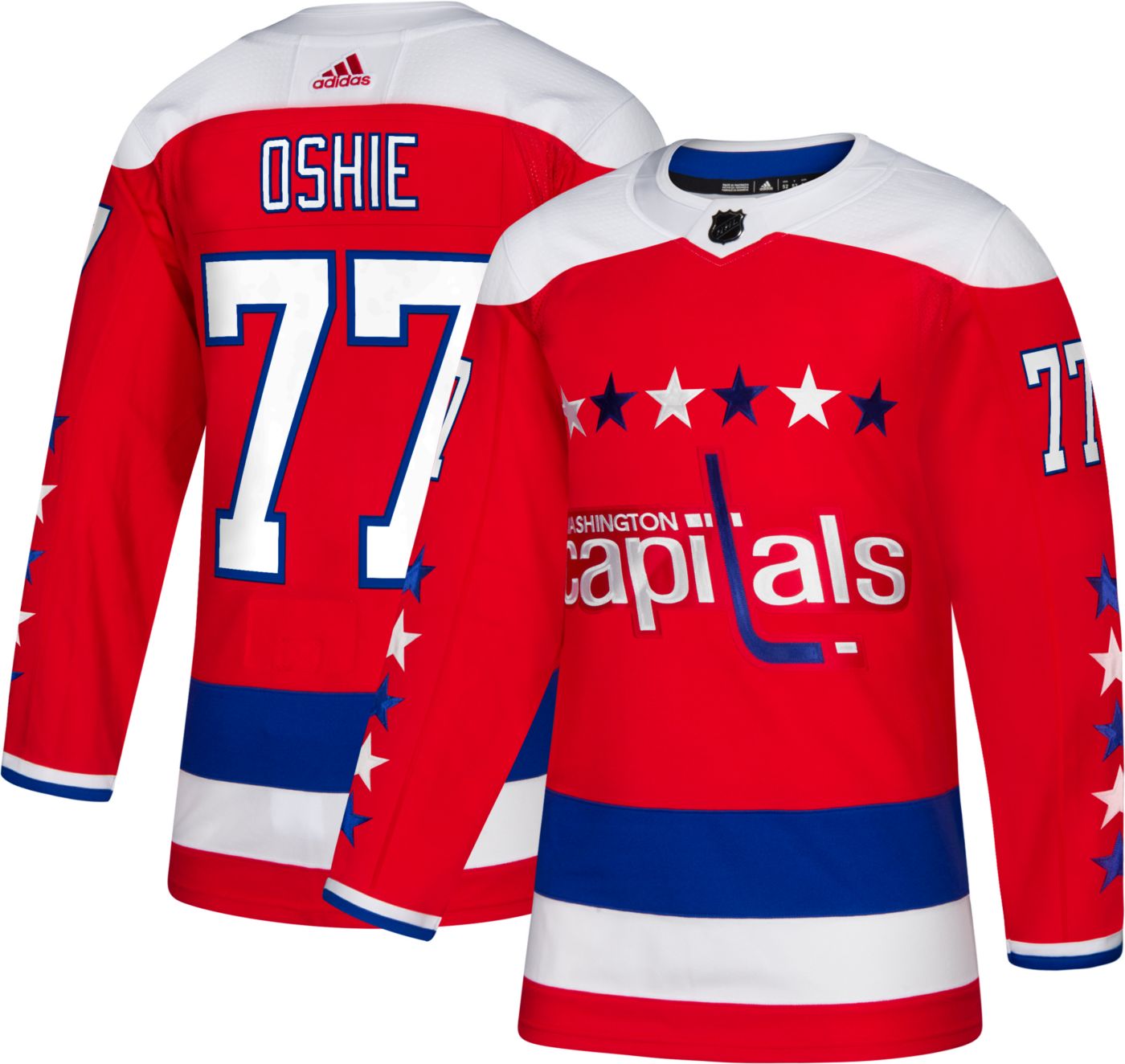 adidas Men's Washington Capitals T.J. Oshie #77 Authentic ...