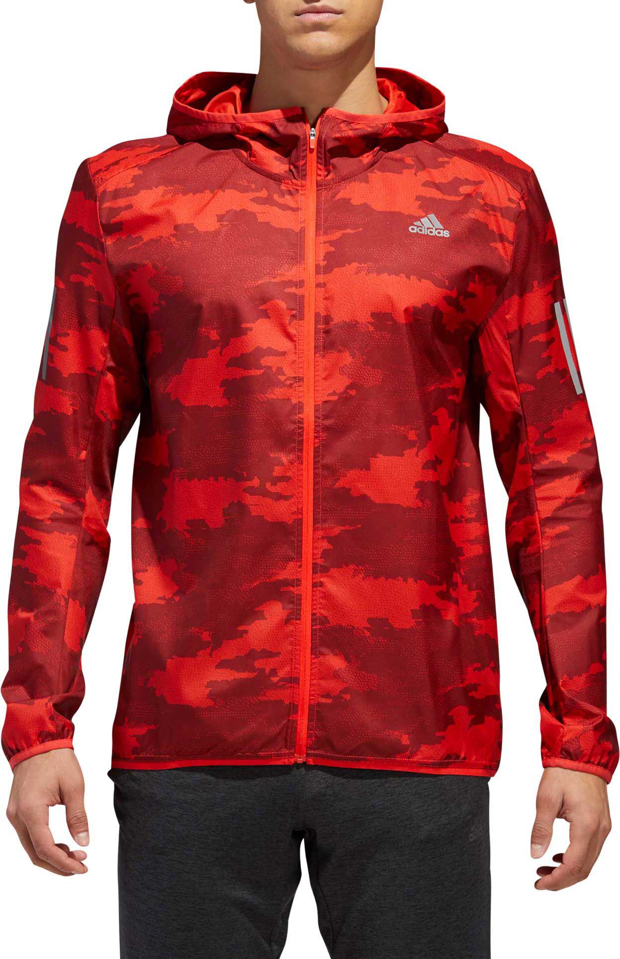 adidas jacket mens red