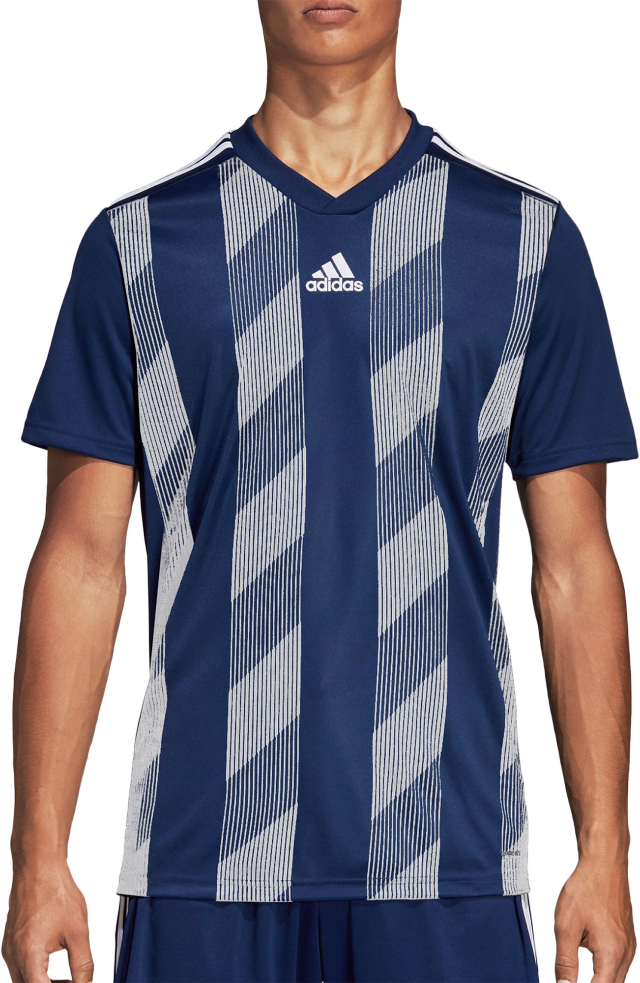 Adidas Men s Striped 19 Soccer Jersey T Shirt