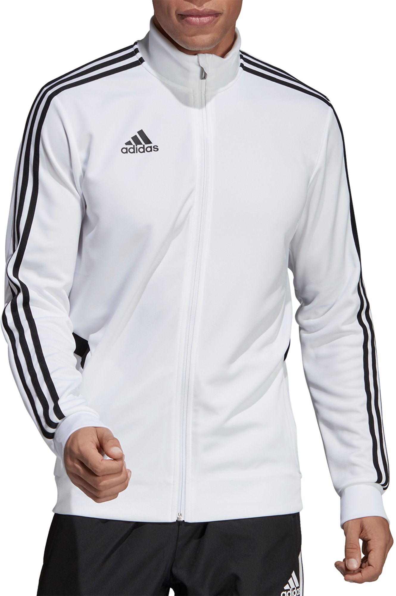 mens white adidas track jacket