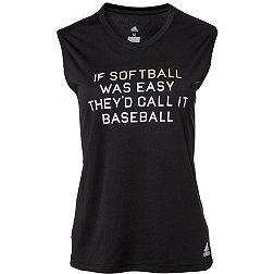 adidas Women's Sleeveless Softball Graphic T-Shirt