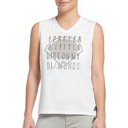adidas Women's Sleeveless Softball Graphic T-Shirt