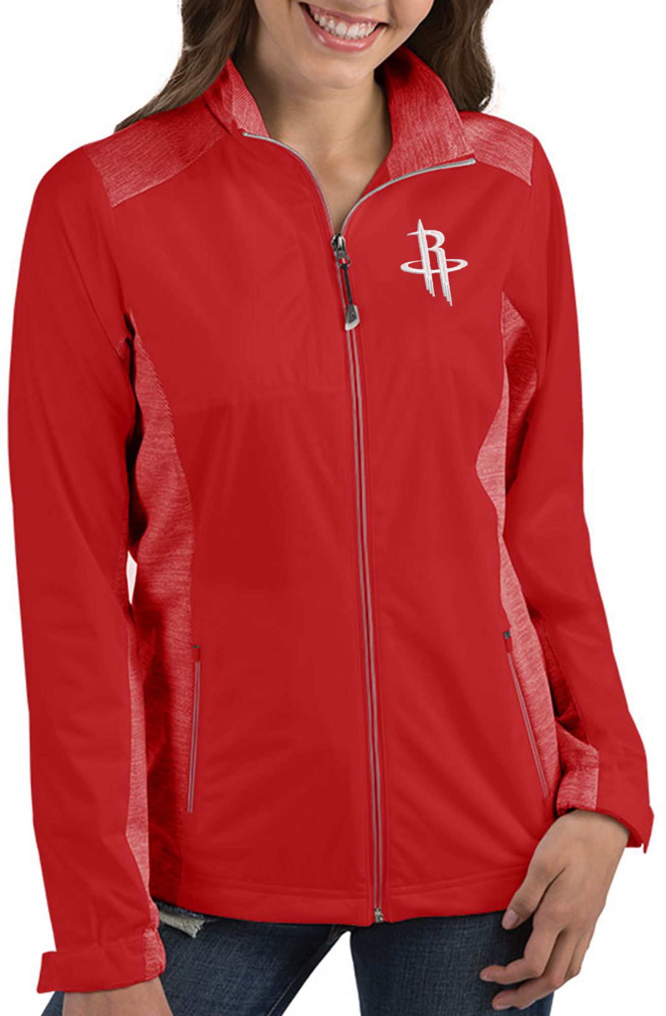 Antigua Apparel / Women's Atlanta Falcons Revolve Black Full-Zip Jacket