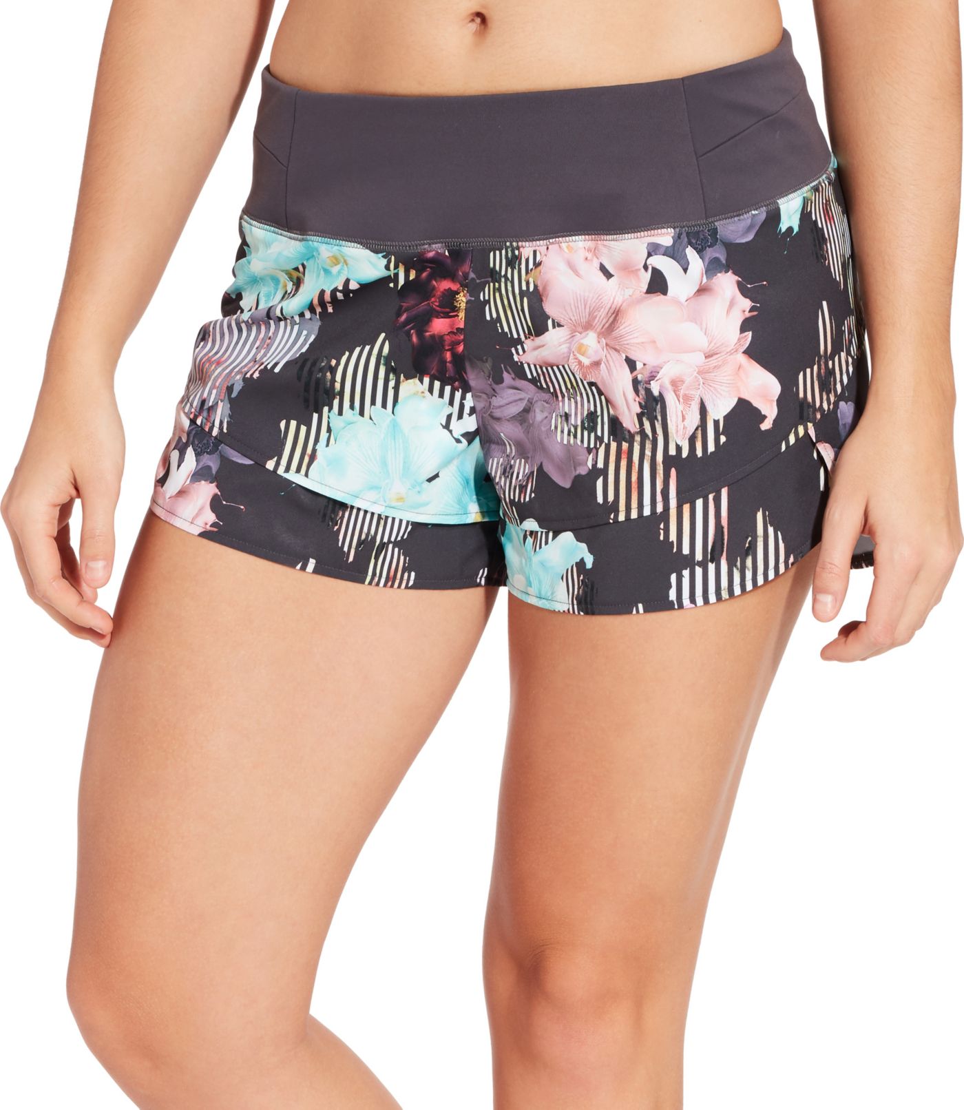 CALIA by Carrie Underwood Women's Anywhere Printed Petal Hem Shorts