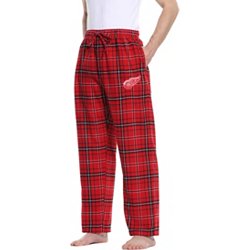 Detroit Red Wings Men's Plaid Pajama Pants - Vintage Detroit Collection