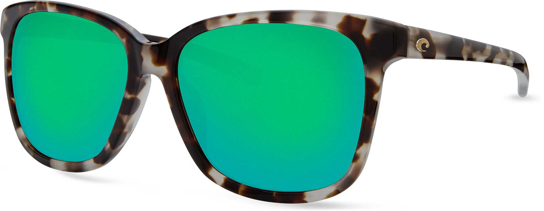 Photos - Sunglasses Costa Del Mar May 580G Polarized , Women's, Green 18CDEMMYBLCKBL 