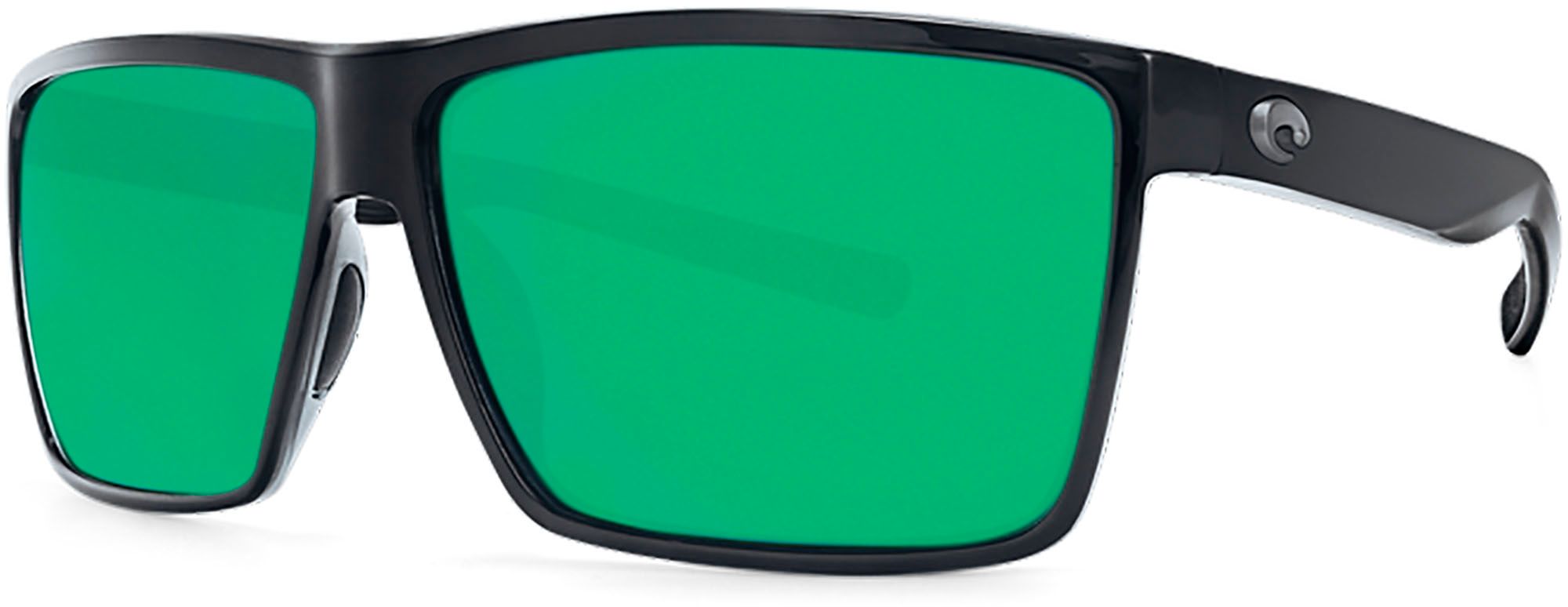 Photos - Sunglasses Costa Del Mar Rincon 580P Polarized , Men's, Shiny Black/Green M 