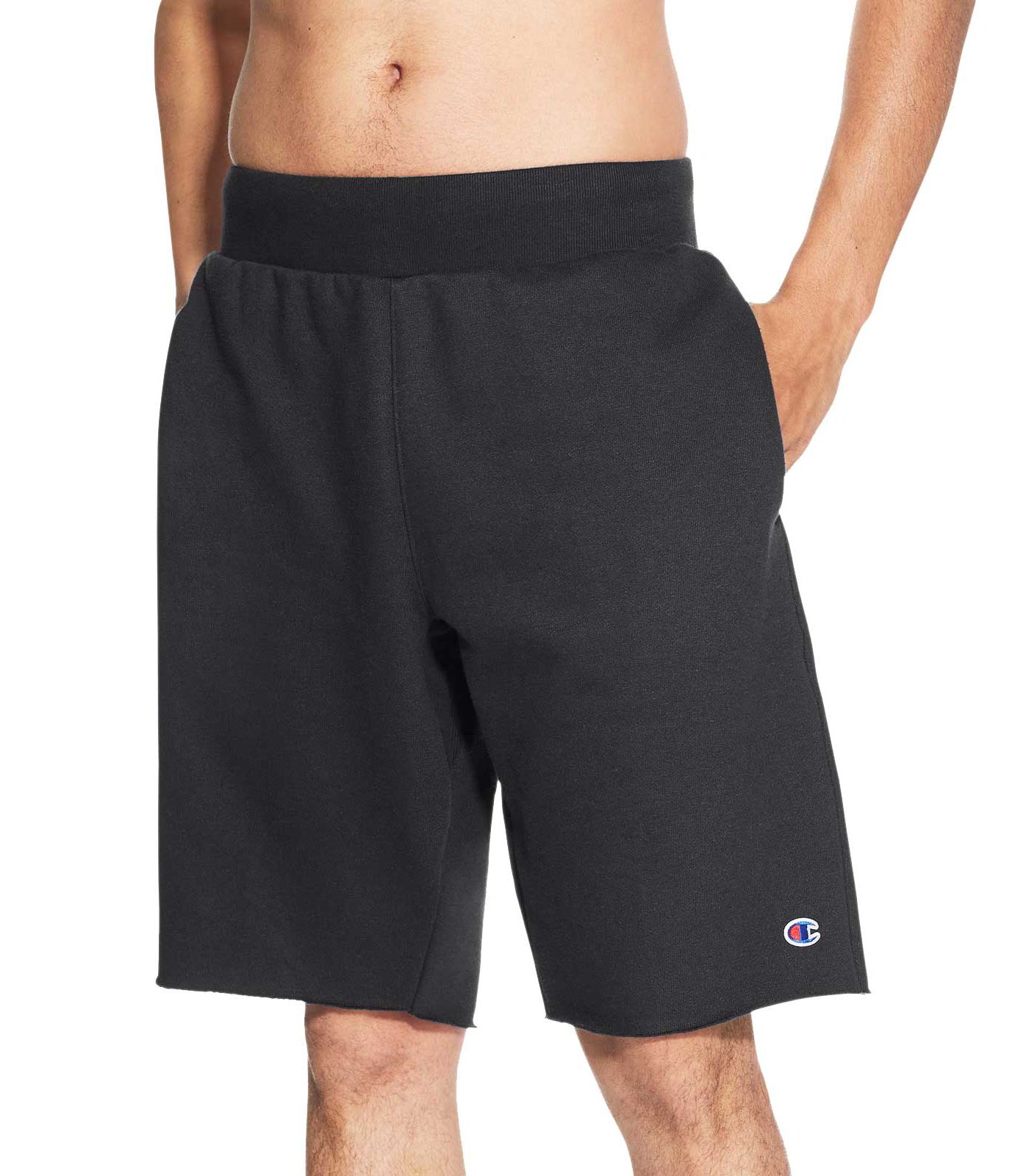 champion cut off sweat shorts