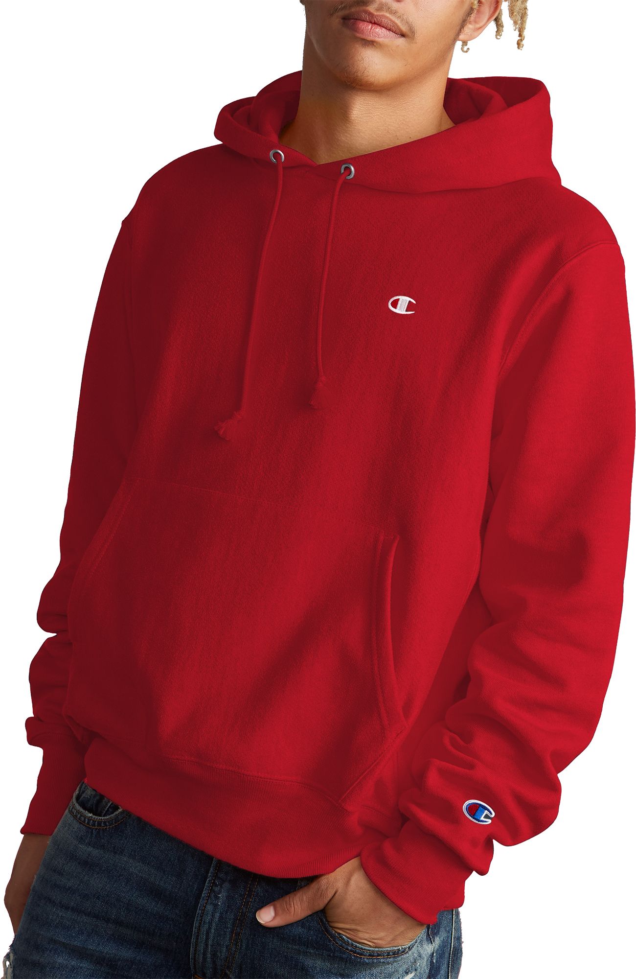 champions red hoodie