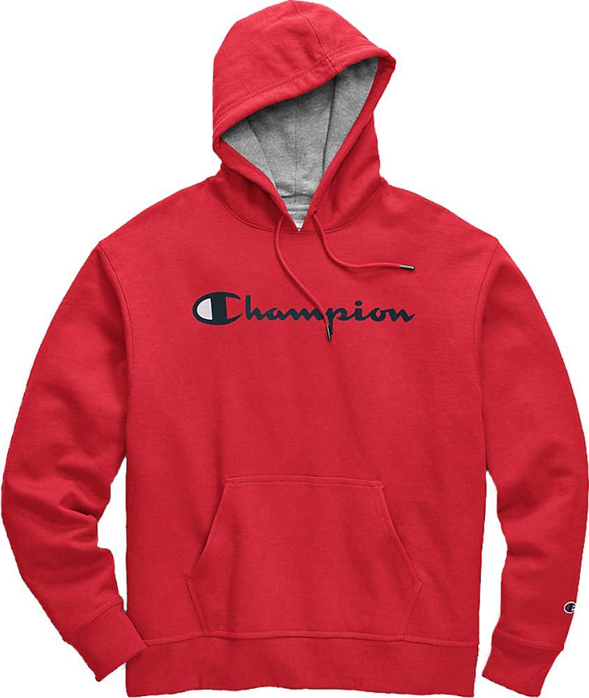 red boys champion hoodie