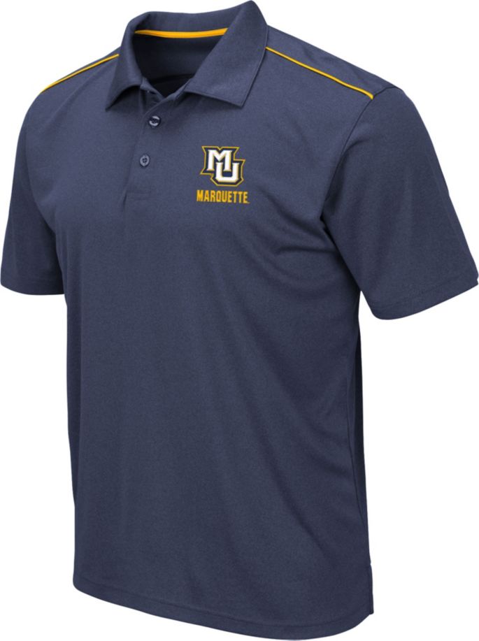 Colosseum Mens Marquette Golden Eagles Blue Eagle Polo