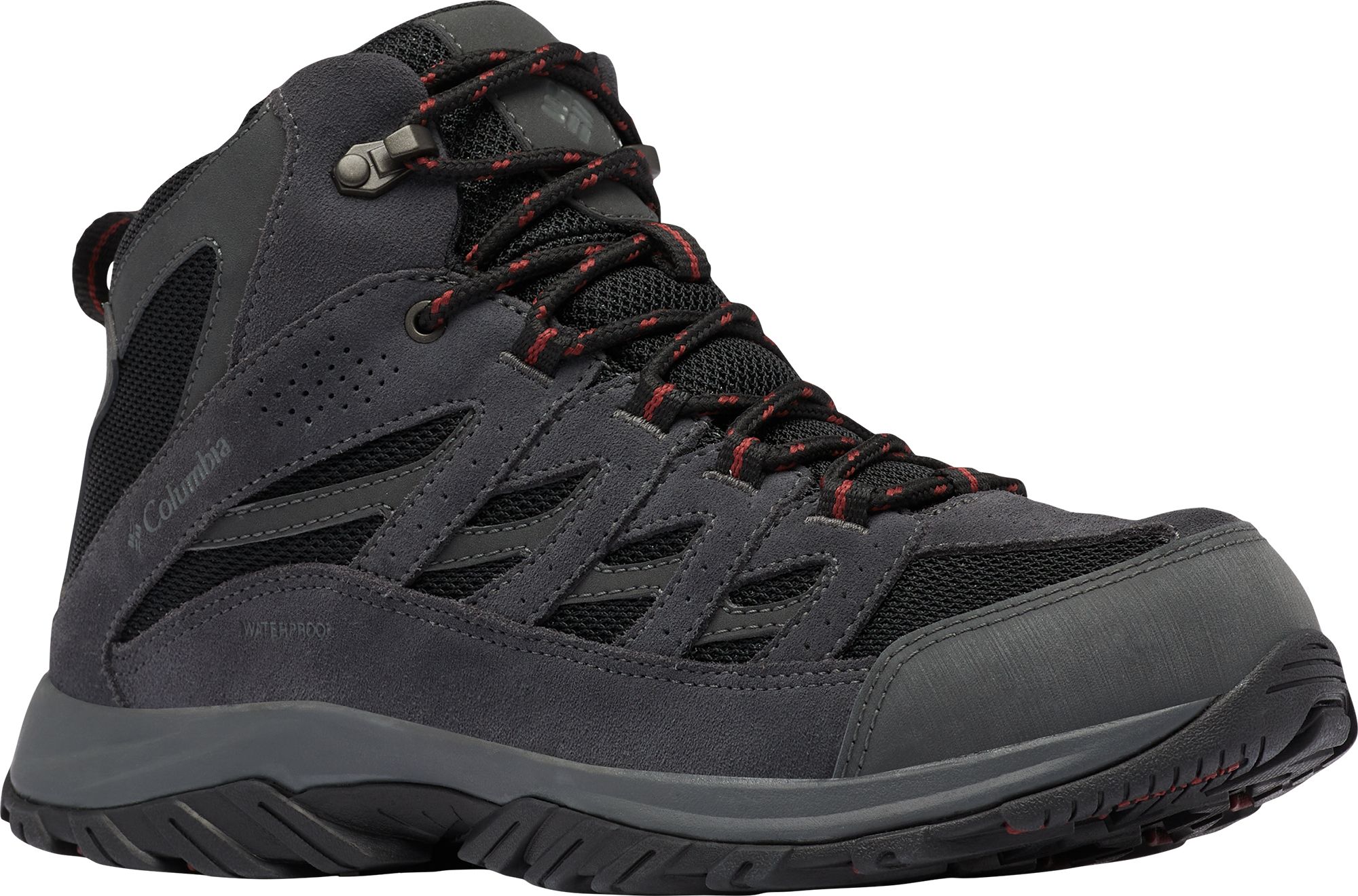 Photos - Trekking Shoes Columbia Men's Crestwood Mid Waterproof Hiking Boots, Size 9.5, Black/Char 