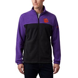 Columbia Men's Clemson Tigers Purple Flanker Full-Zip Fleece Jacket