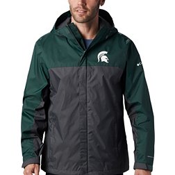 Columbia Men's Michigan State Spartans Green/Grey Glennaker Storm Jacket