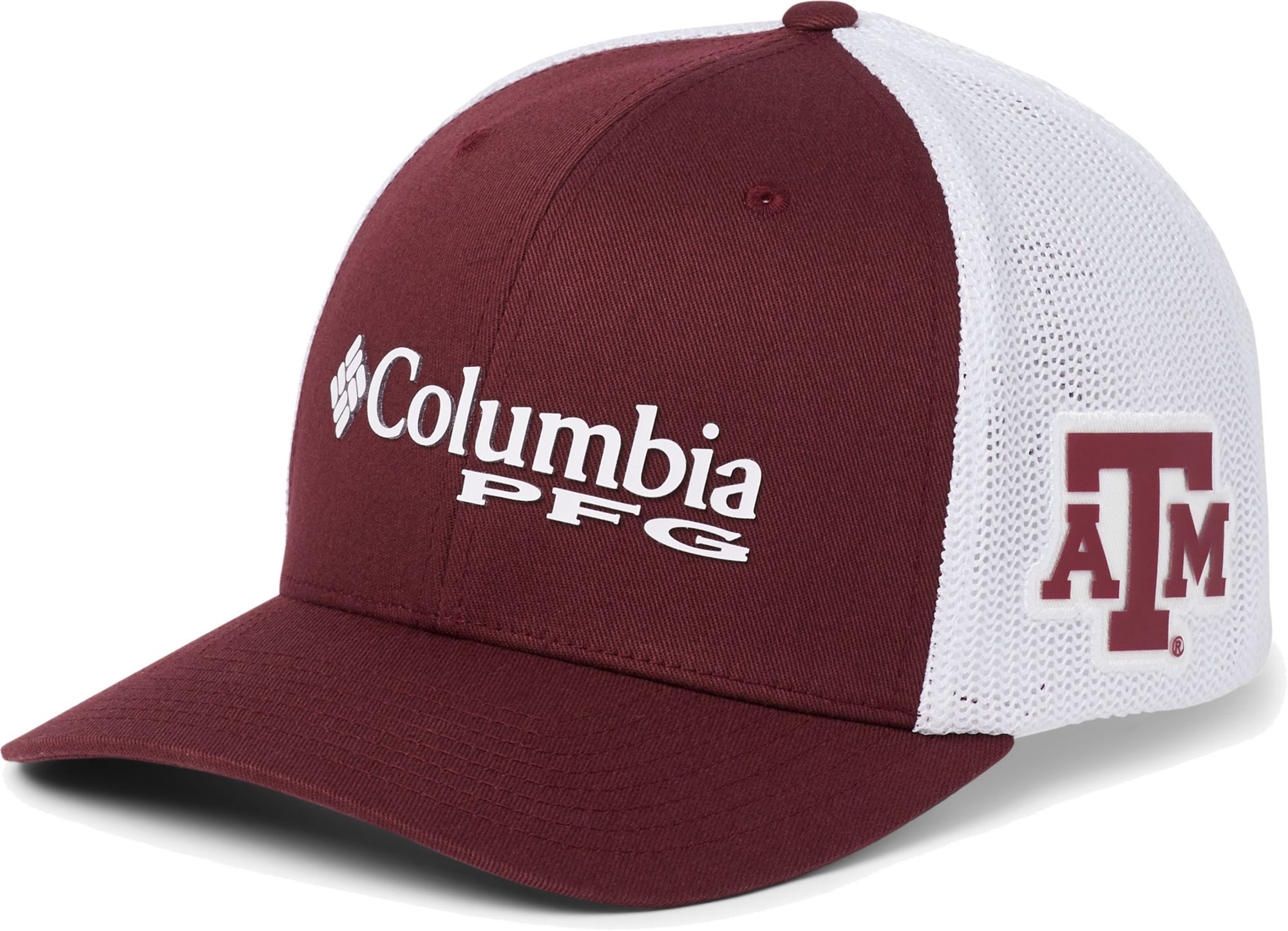Columbia Men's Texas A&amp;M Aggies Maroon PFG Mesh Fitted Hat
